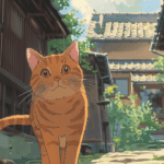 orange tabby cat in spirited away