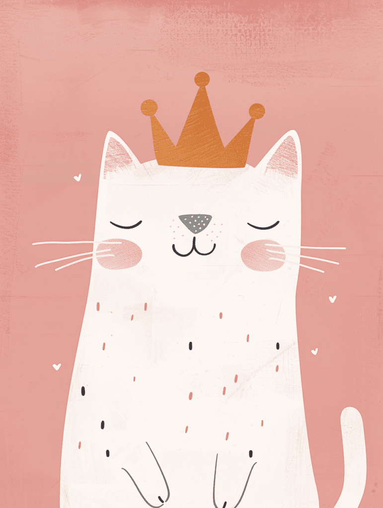 cat wearing a crown